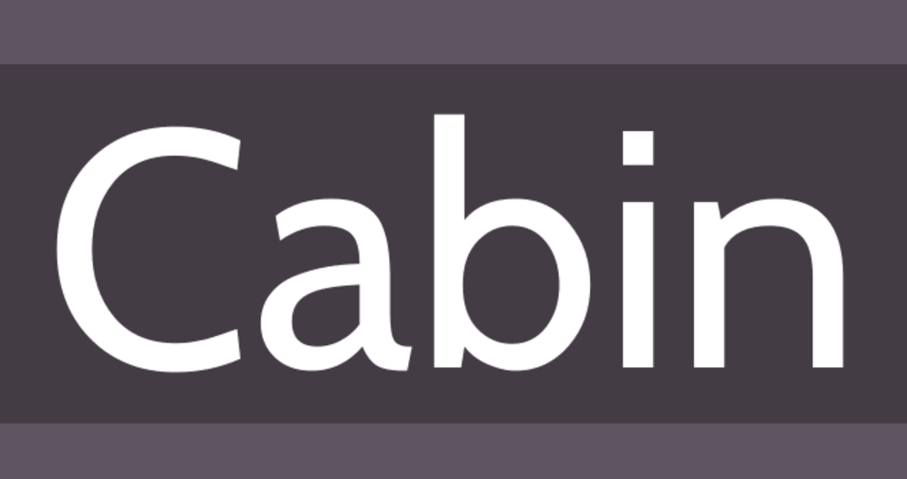 Cabin Font