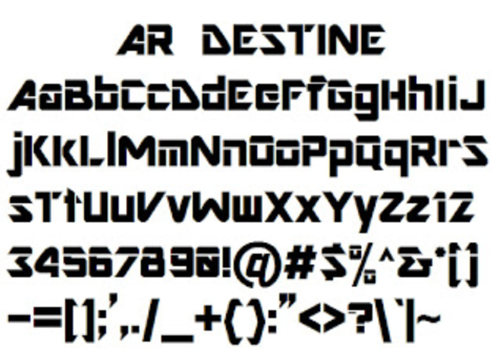 Ar Destine Font