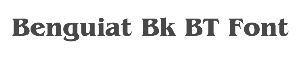 Benguiat Bk BT Font