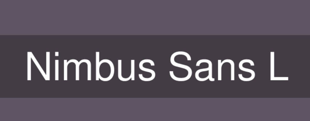 Nimbus Sans L Font