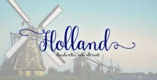 Holland Script Font