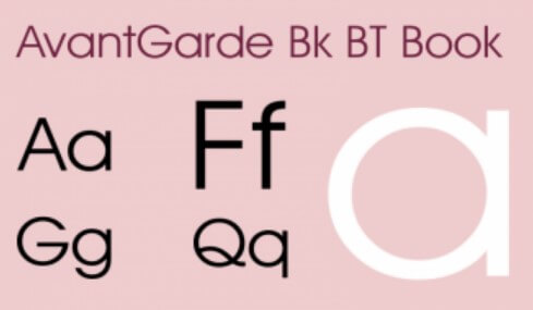 Avantgarde Bk Bt Book Font