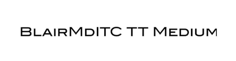 BlairMdITC TT Medium Font