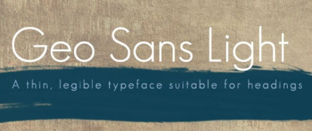 Geo Sans Light Font