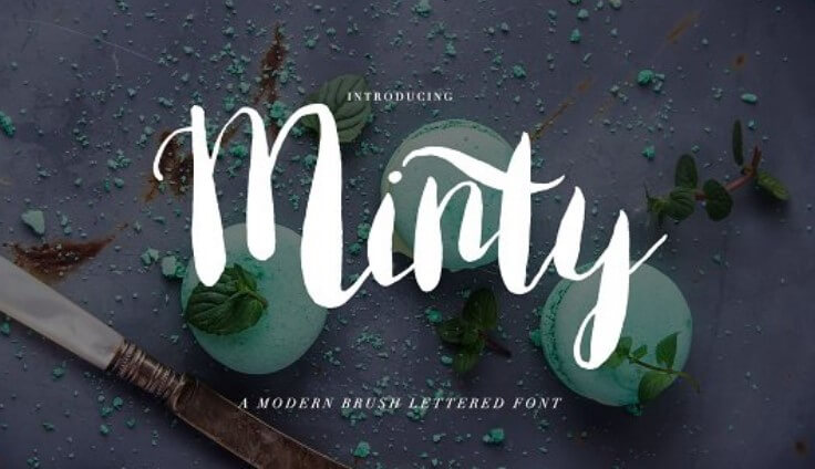 Minty Brush Font