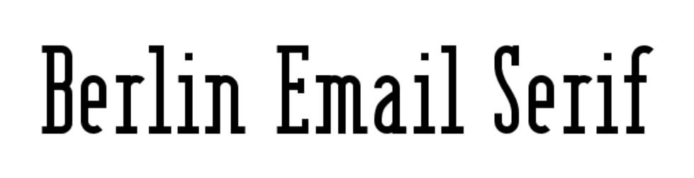 Berlin Email Serif Font