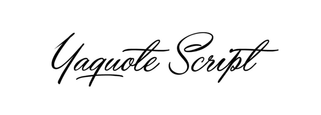 Yaquote Script Font