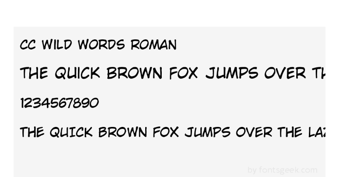 CC Wild Words Roman Font