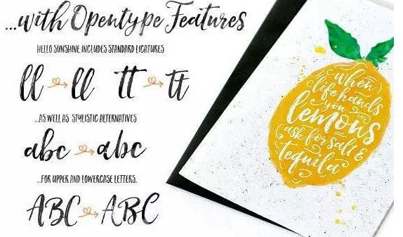 Sunshine Font Duo - Hello Bright Sunshine Font Duo Free Download