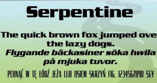 Serpentine Font 310x165 - Serpentine Font Free Download