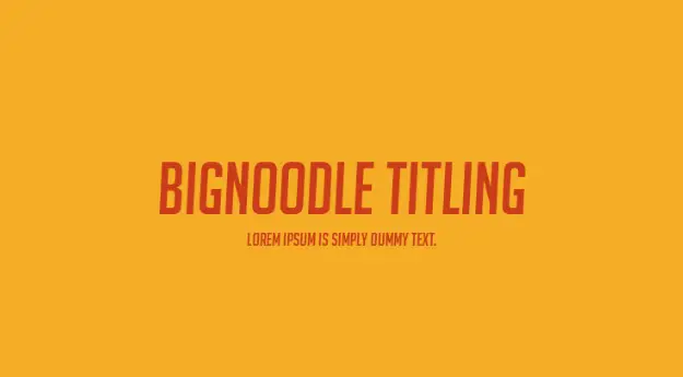 Big Noodle Titling Font