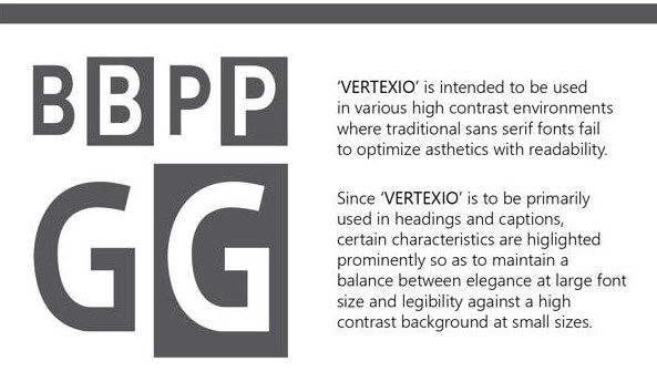 Vertexio font