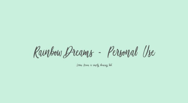 Rainbow Dreams Font