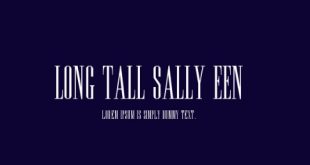 Long Tall Sally EEN Plain Font