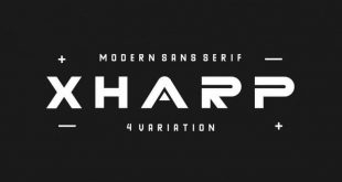 sharp font 310x165 - XHARP Futuristic Modern Font Free Download