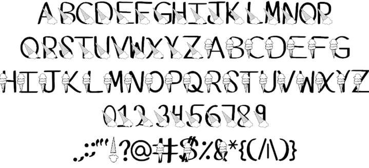 ks ice cream font - Ks Ice Cream Party Font Free Download