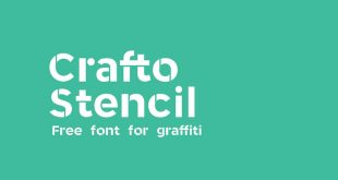 carfto stencil font 310x165 - Crafto Stencil Typeface Free Download