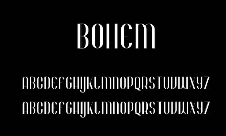 Bohem font