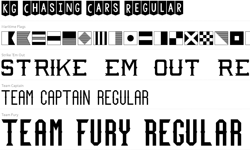 Flag font