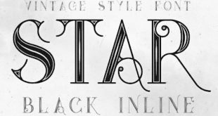 Star Black Inline Font