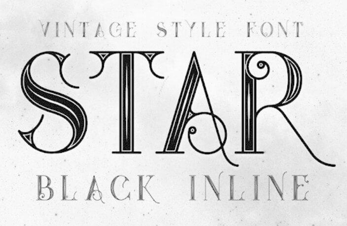 Star Black Inline Font