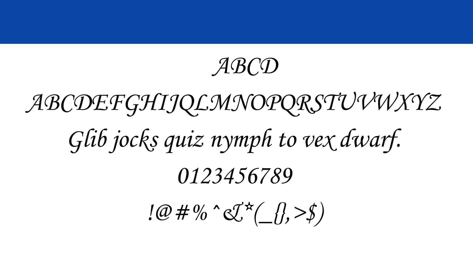 Monotype Corsiva Font View