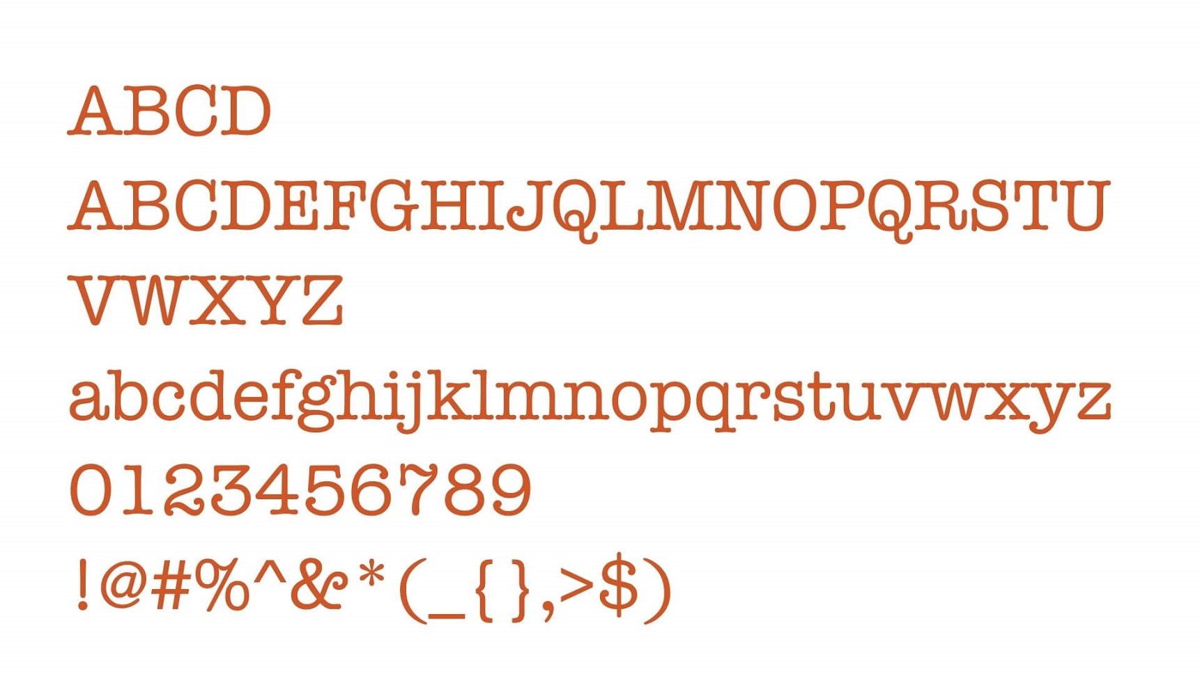 American Typewriter Font View