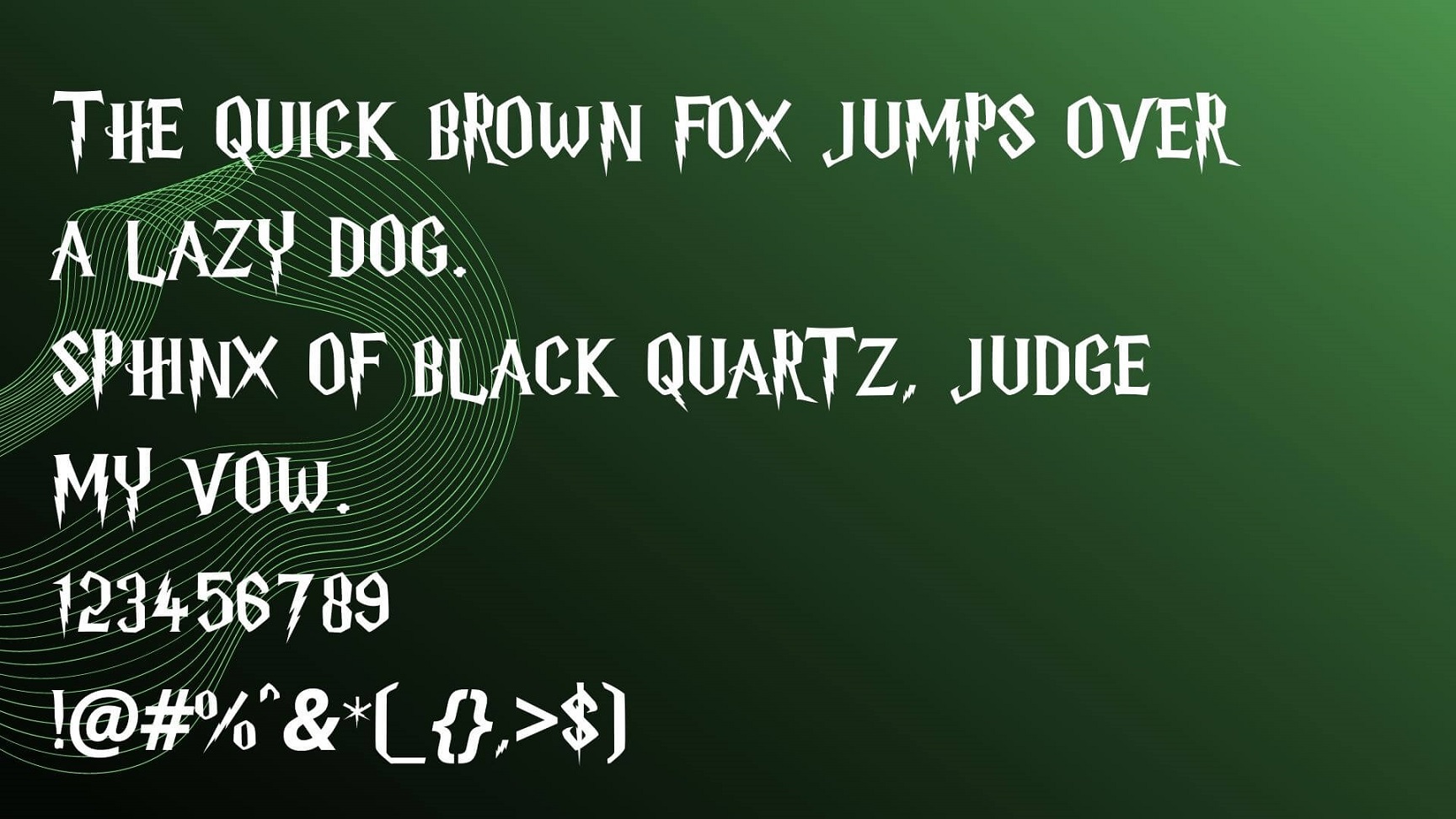 Harry Porter Font VIew