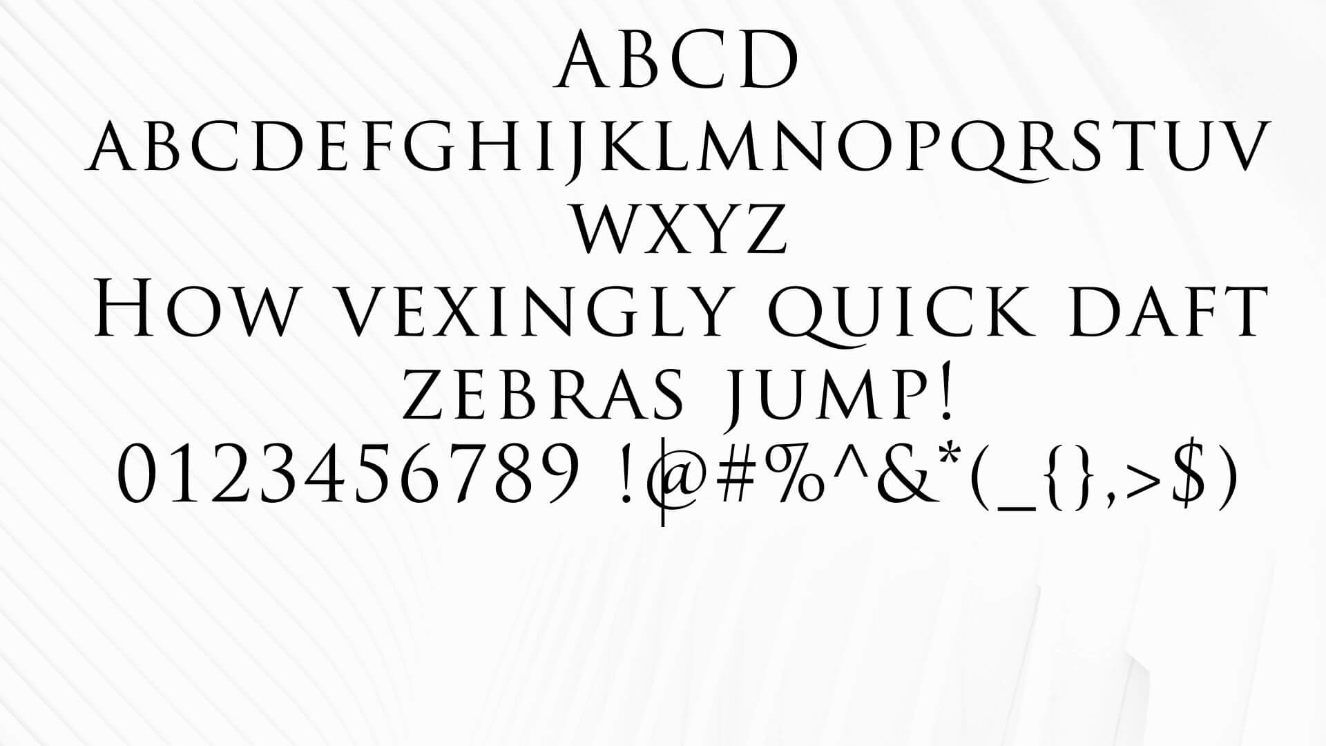 Trajon Pro Font View