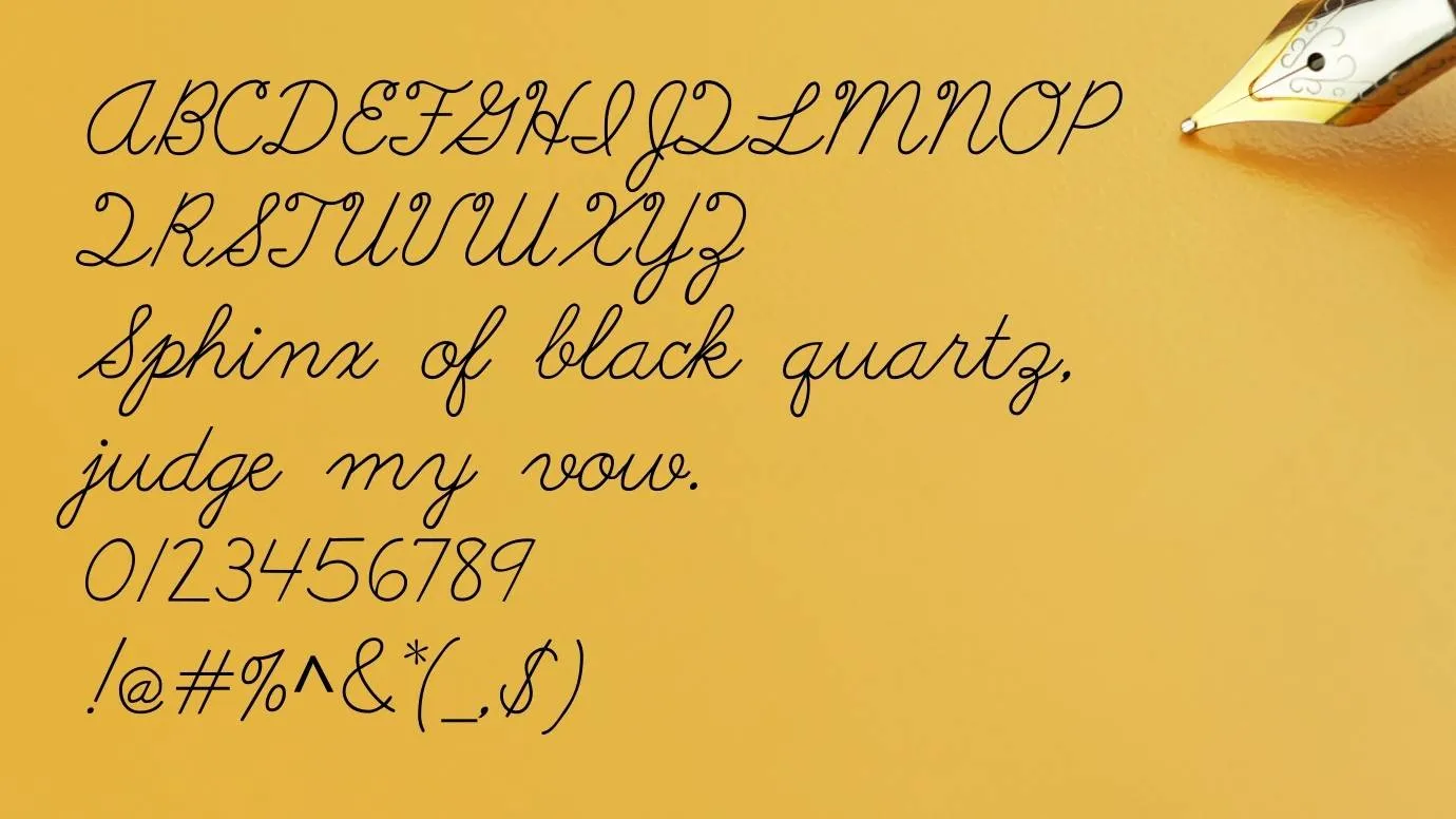 ABC Cursive Font