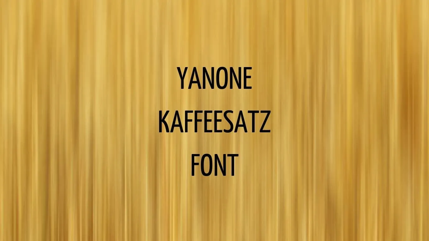 Yanone Kaffeesatz Font Family