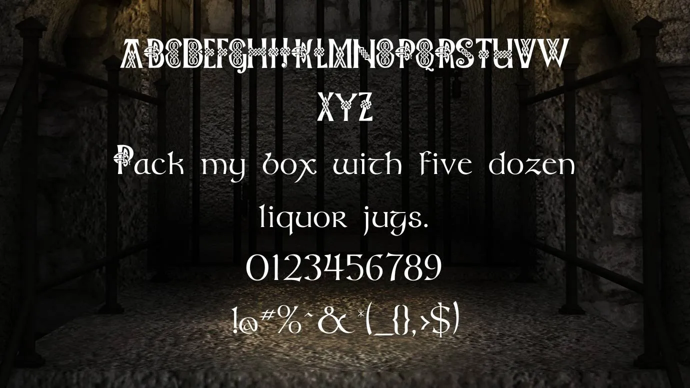 Celtic Knot Font