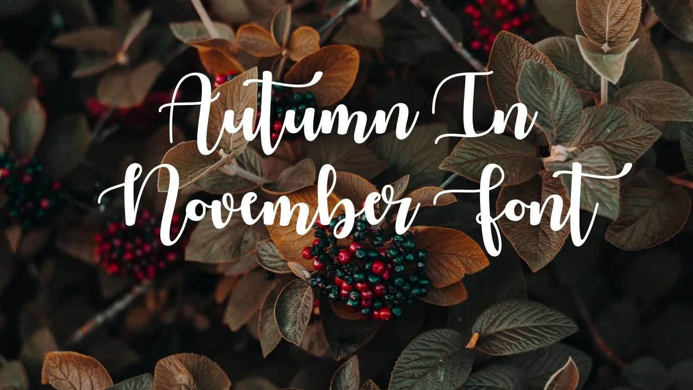 Autumn In November Font