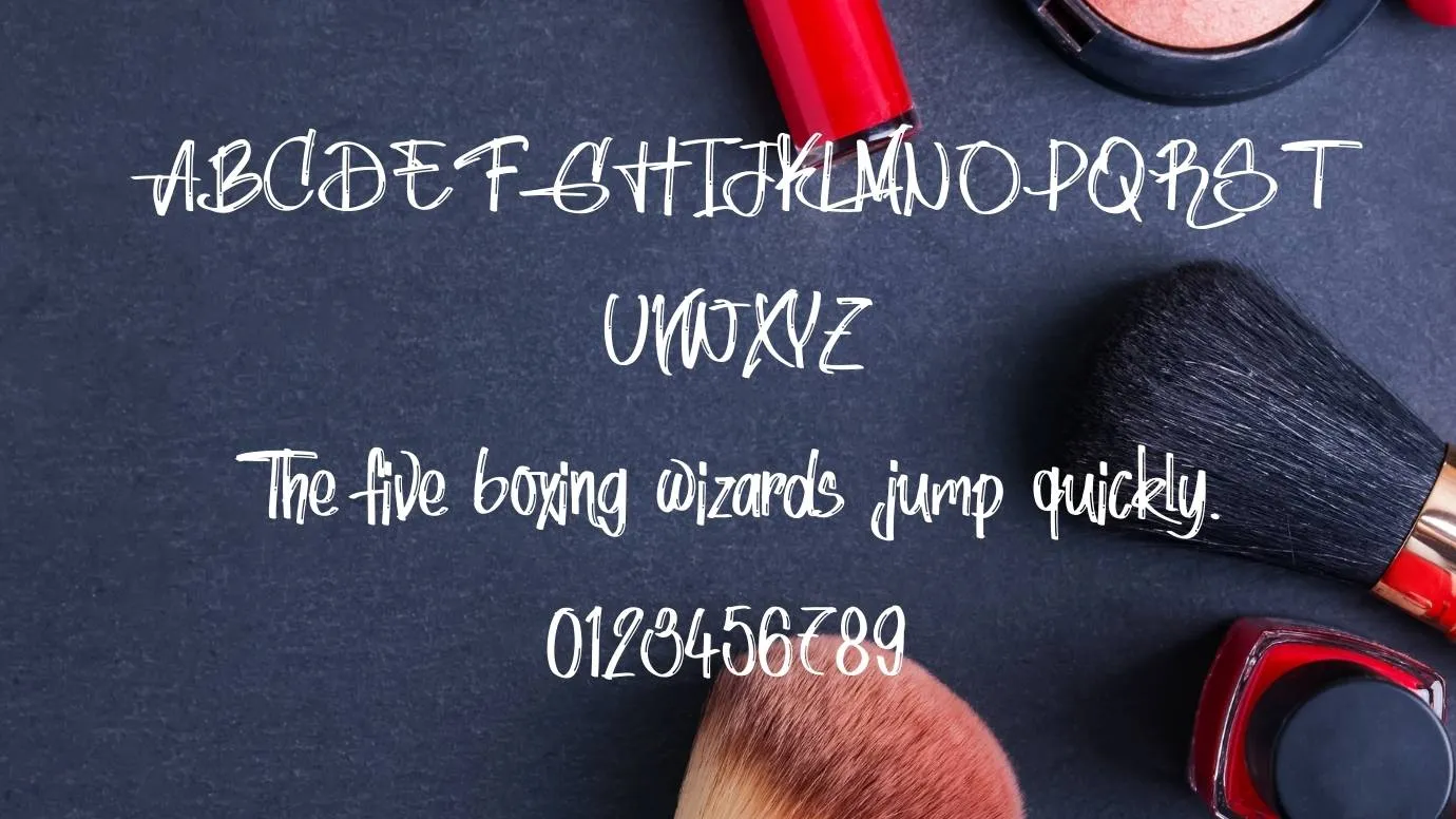 Red Lipstick Font