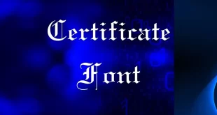 Certificate Font