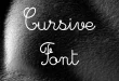 Cursive Font