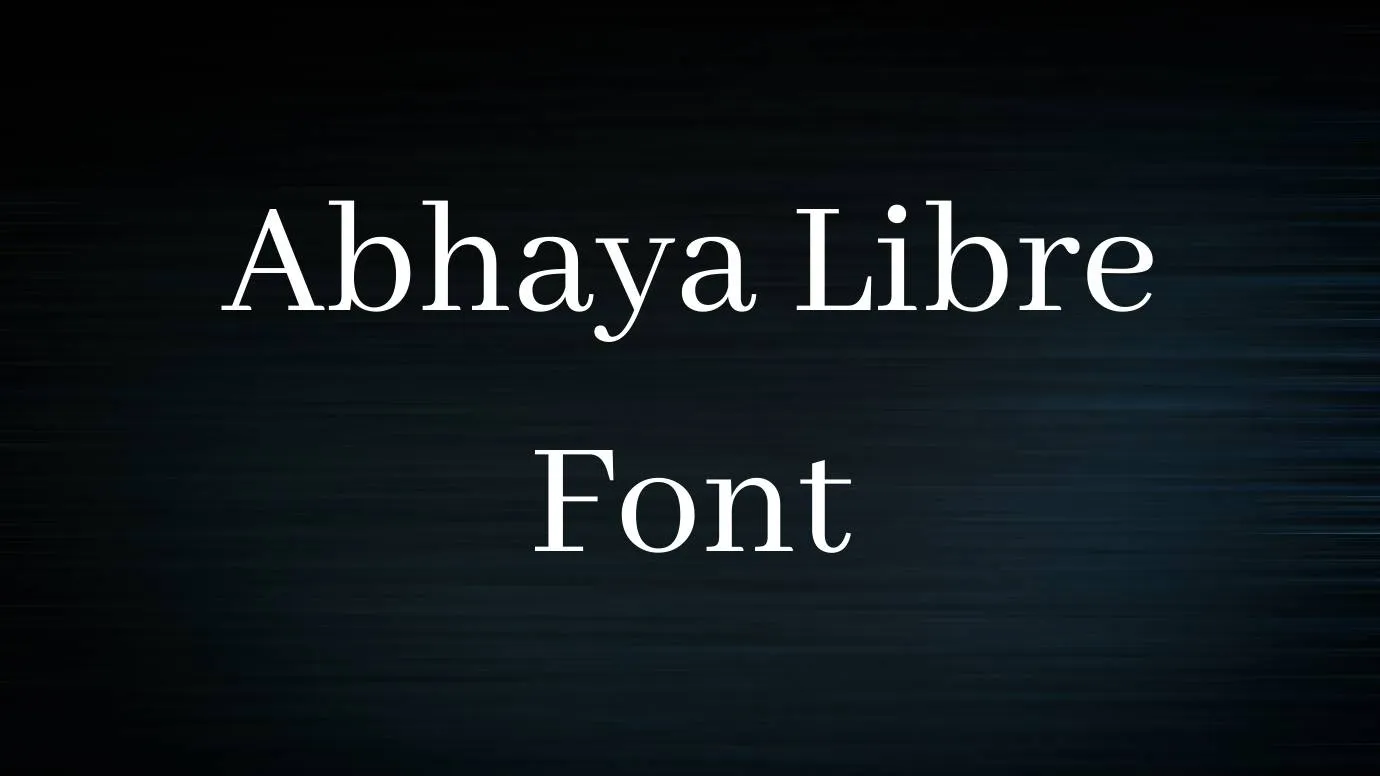 Abhaya Libre Font Free Download