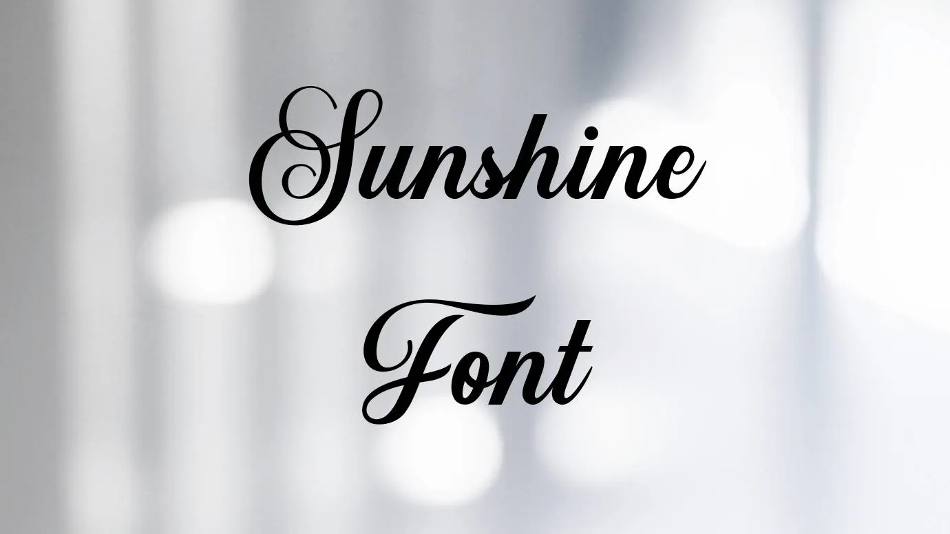 Sunshine Font Free Download