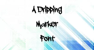 A Dripping Marker Font