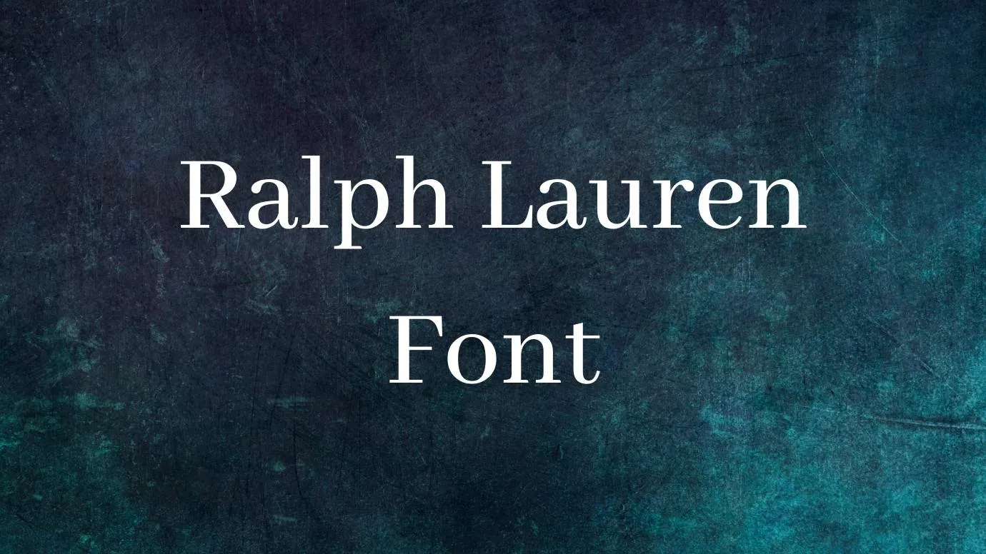 Ralph Lauren Font Free Download