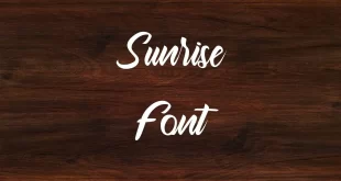 Sunrise Font