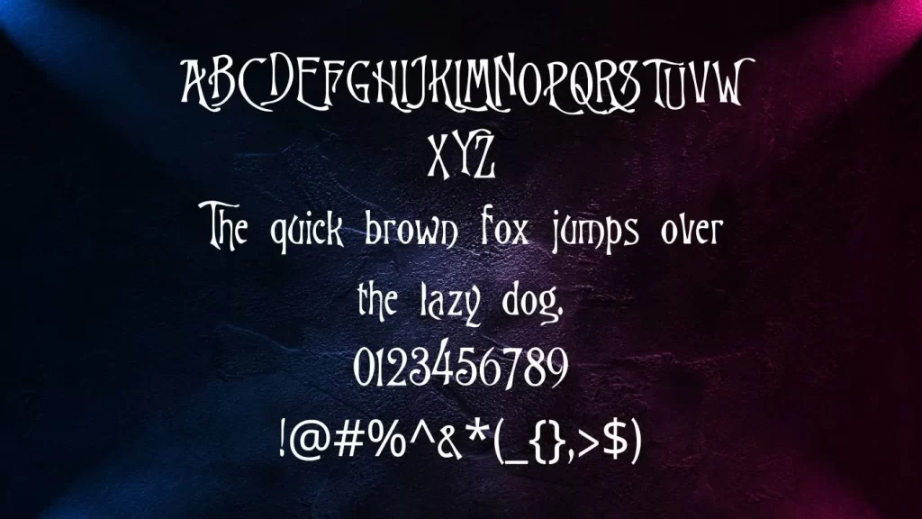 Font chữ Halloween - Burton’s Nightmare