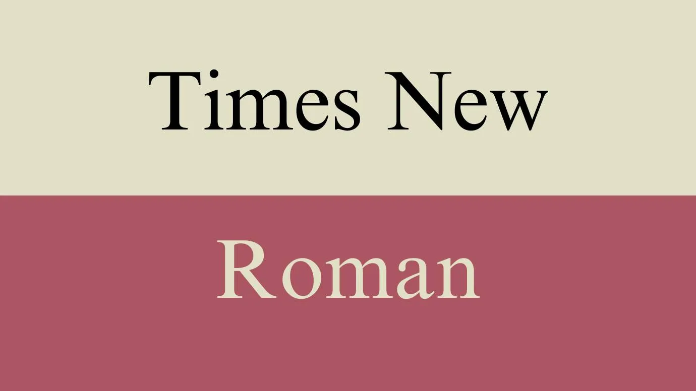 times new roman font - Times New Roman Font Family