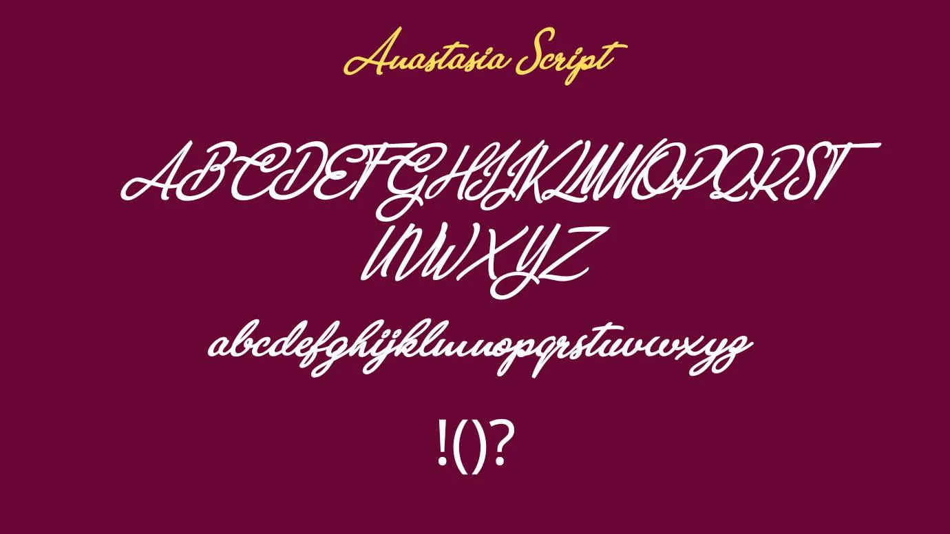 Anastasia Script Font