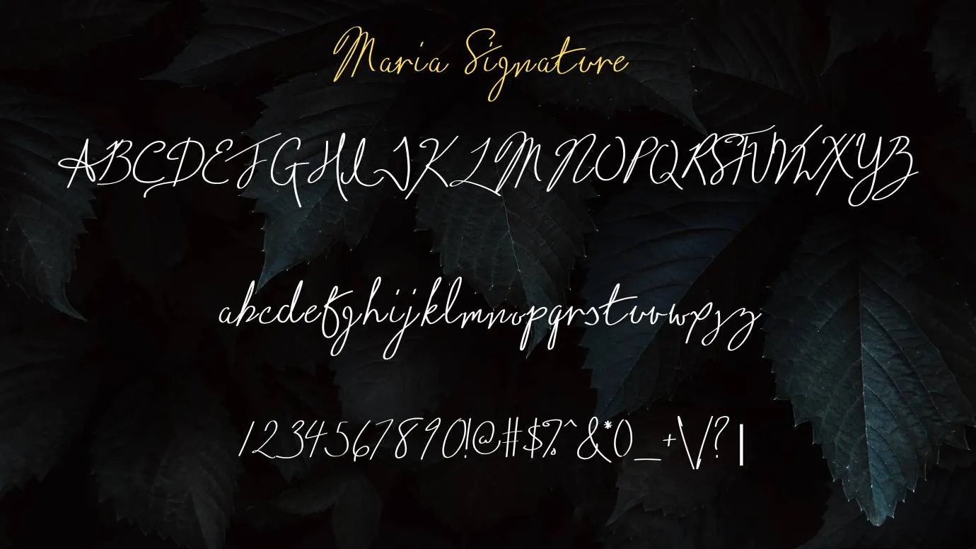 Maria Signature Font