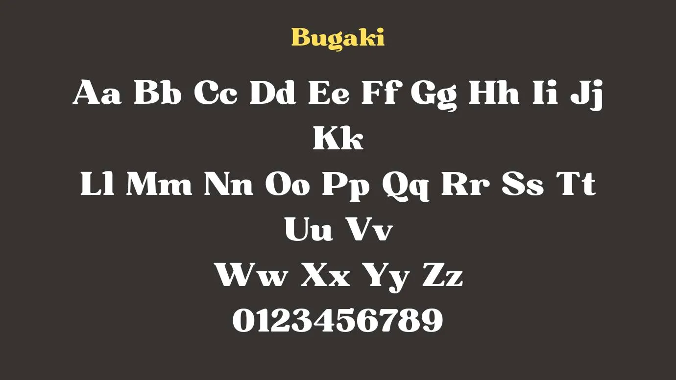 Bugaki Font