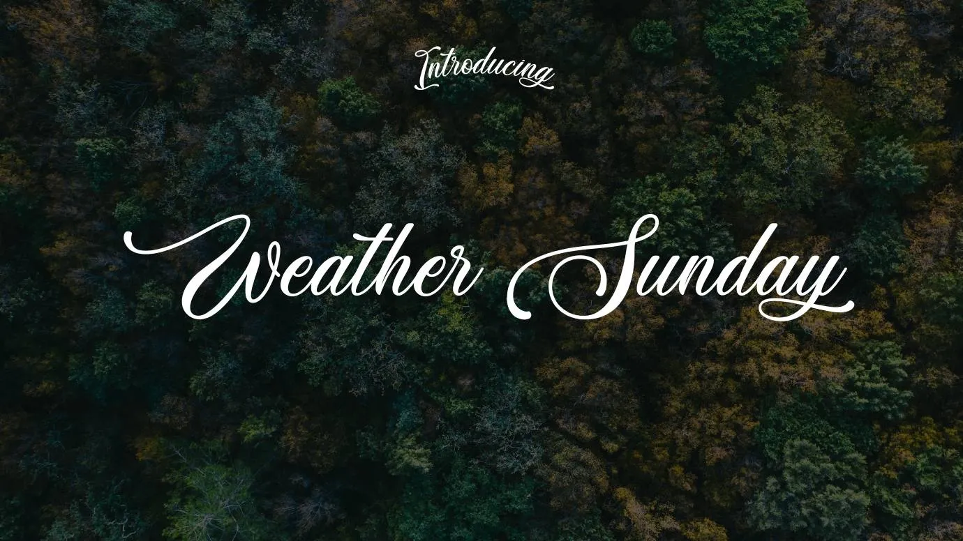 Weather Sunday Font