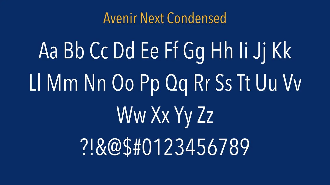 Avenir Next Condensed Font