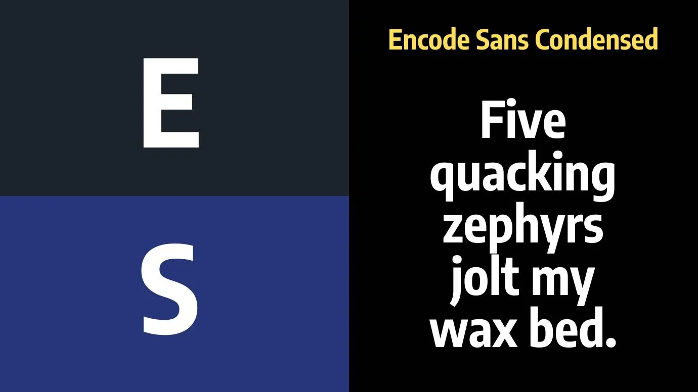 Encode Sans Condensed Font