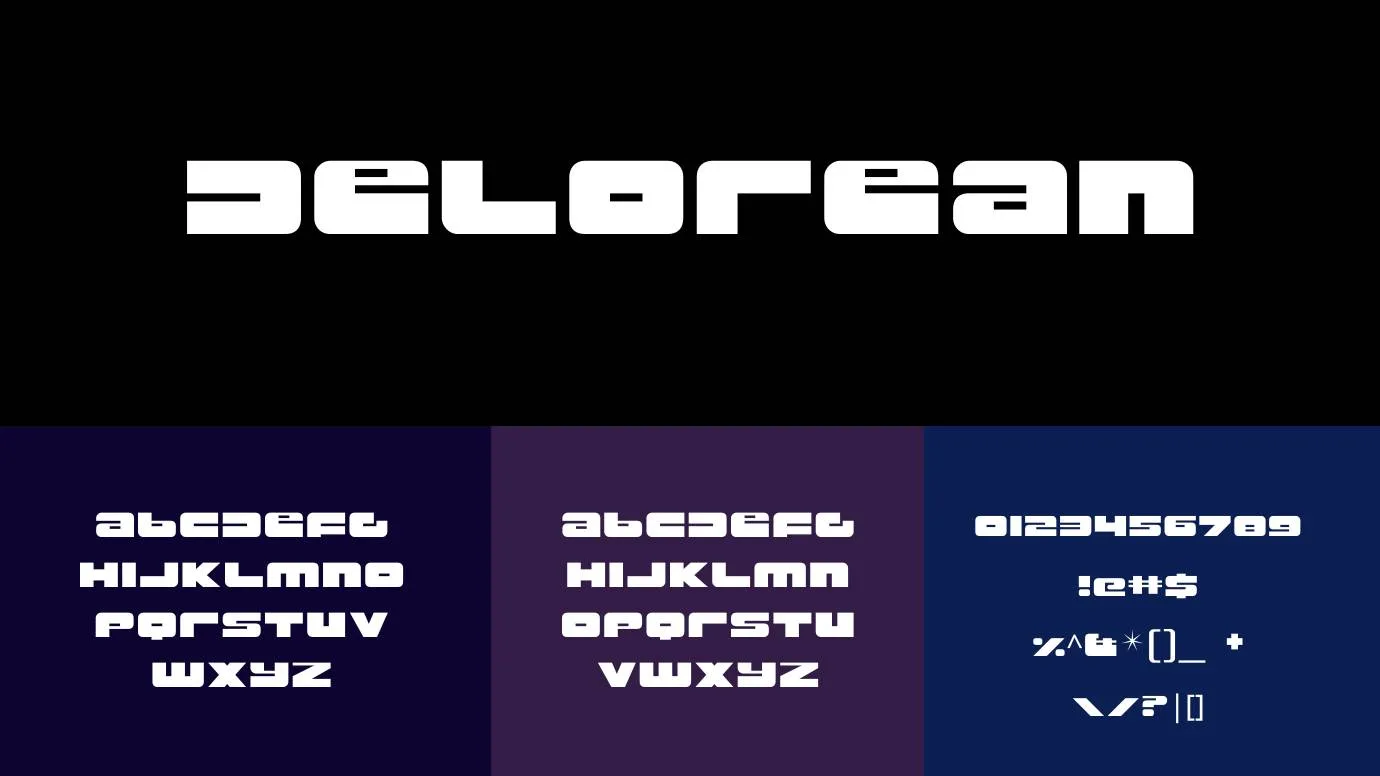 Delorean Font